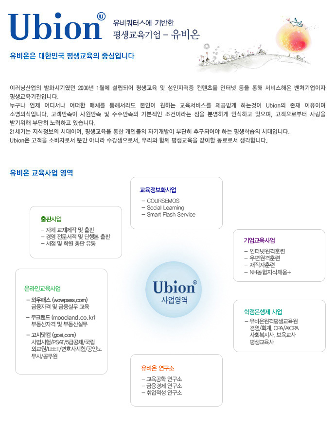 유비온 개요입니다.:자세한 내용은 하단 내용 참고 