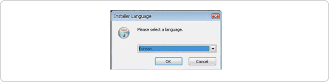 Installer Language 관련 화면 캡쳐 이미지
